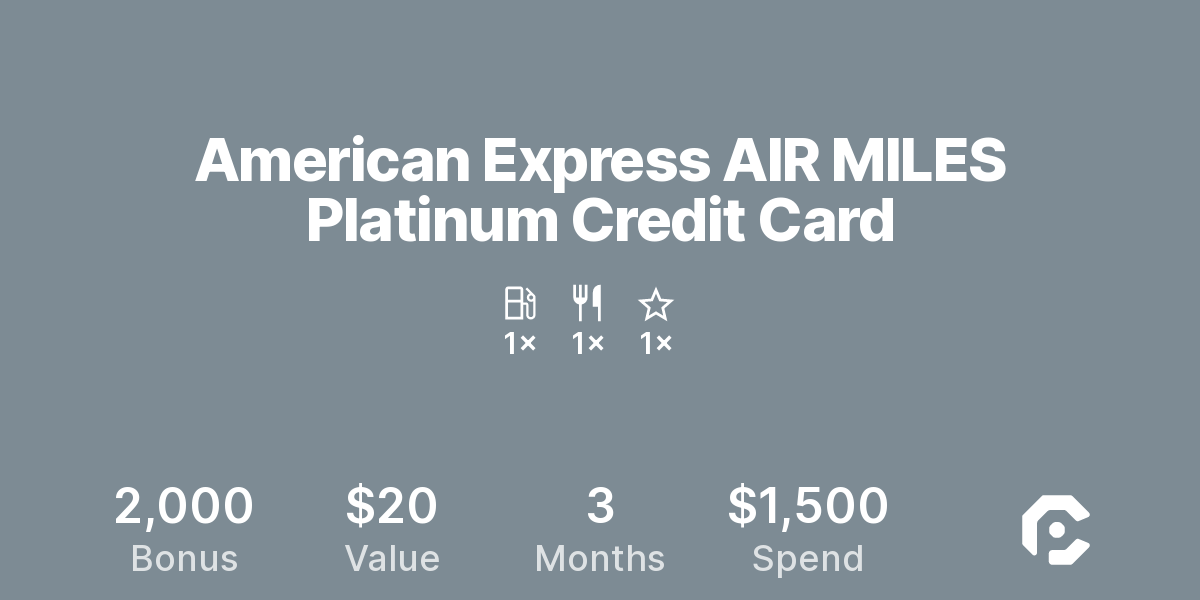 American Express AIR MILES Platinum Credit Card