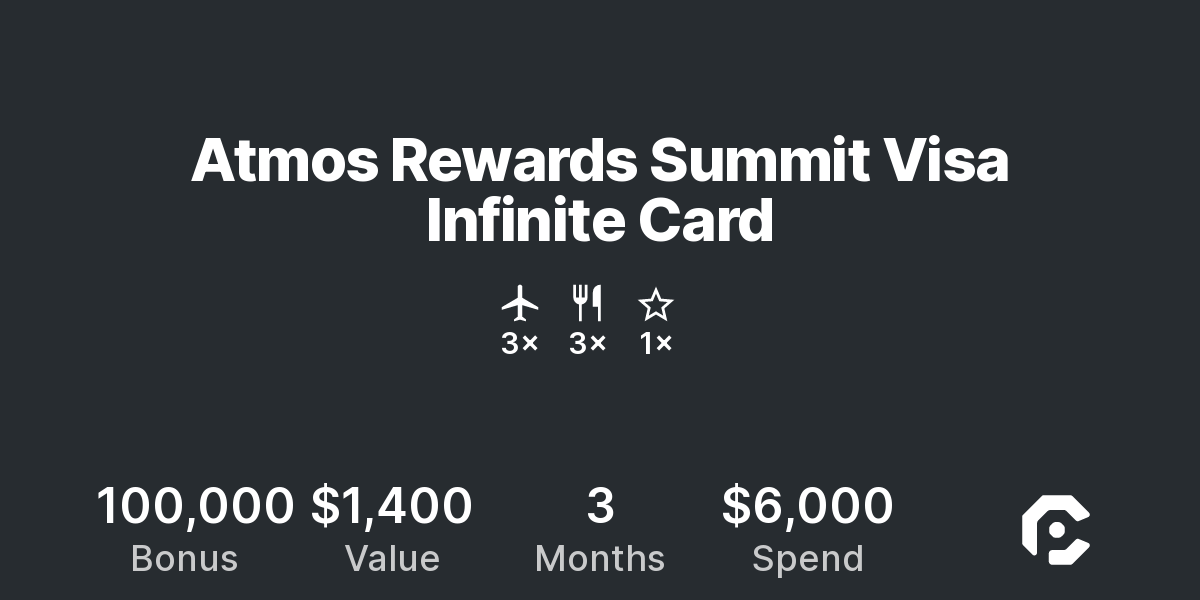 Atmos Rewards Summit Visa Infinite Card