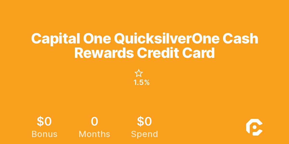 Capital One QuicksilverOne Cash Rewards Credit Card