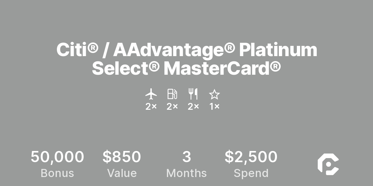 Citi® / AAdvantage® Platinum Select® MasterCard®