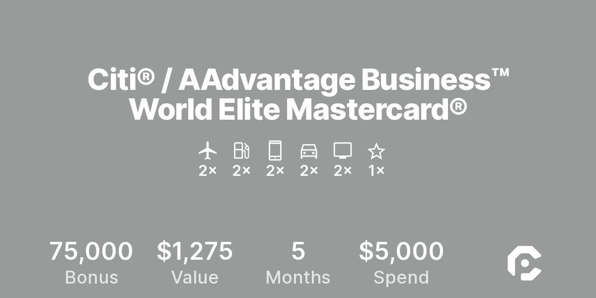 Citi® / AAdvantage Business™ World Elite Mastercard®