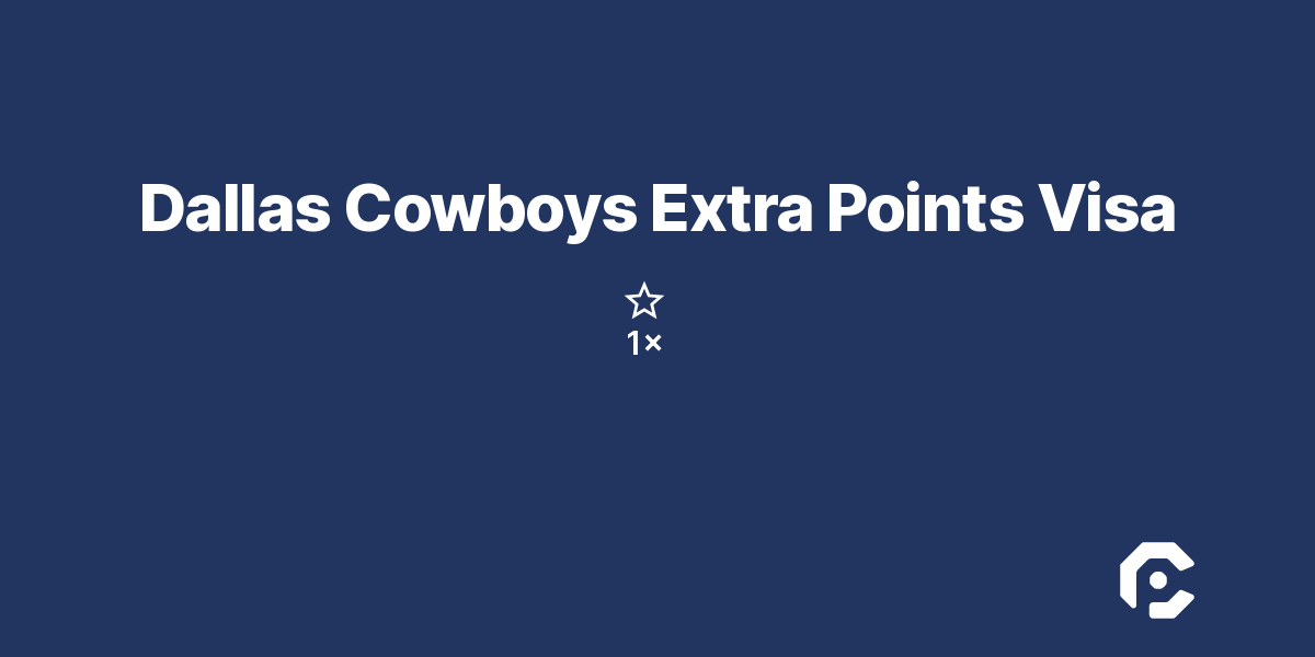 Dallas Cowboys Extra Points Visa