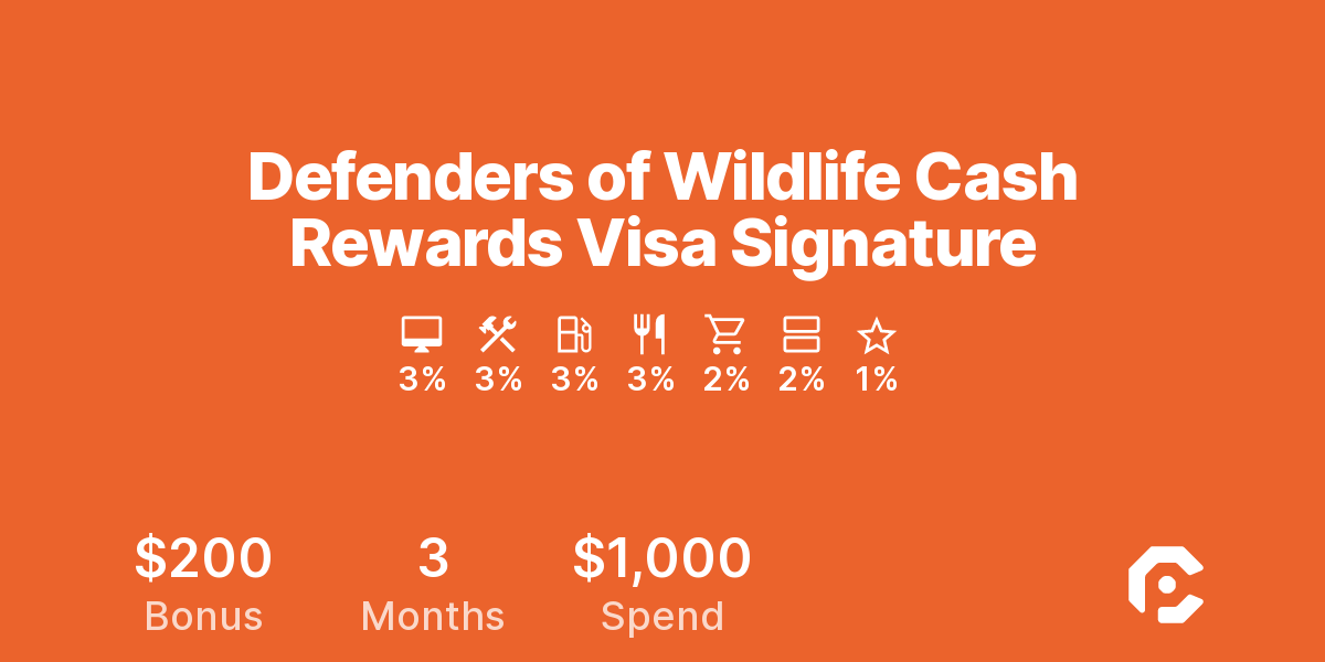 Defenders of Wildlife Cash Rewards Visa Signature
