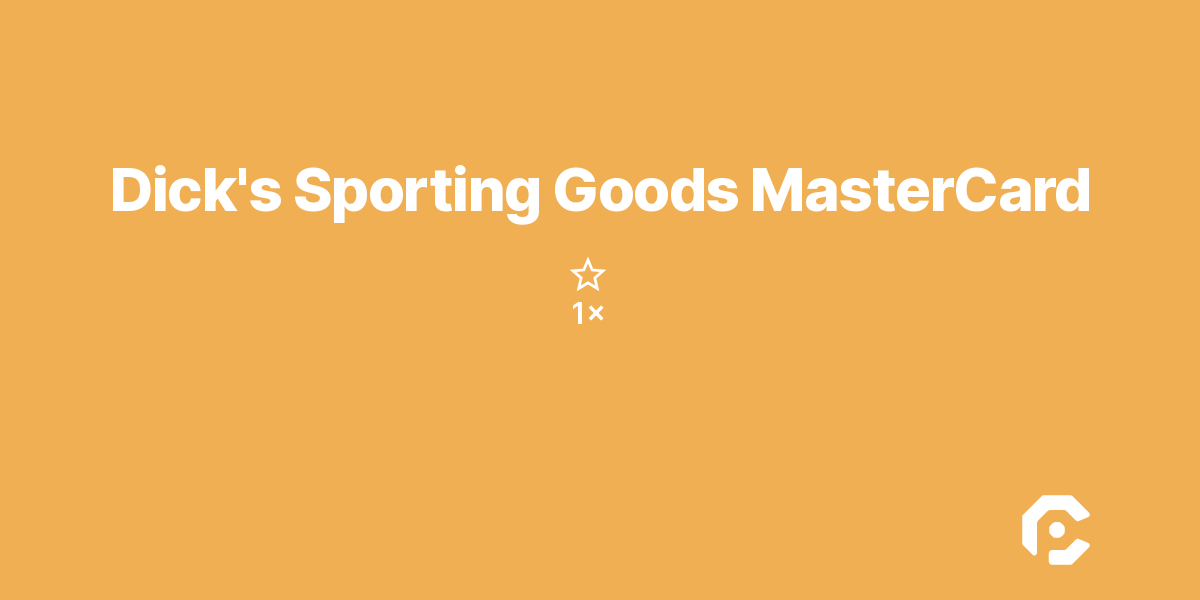 Dick's Sporting Goods MasterCard