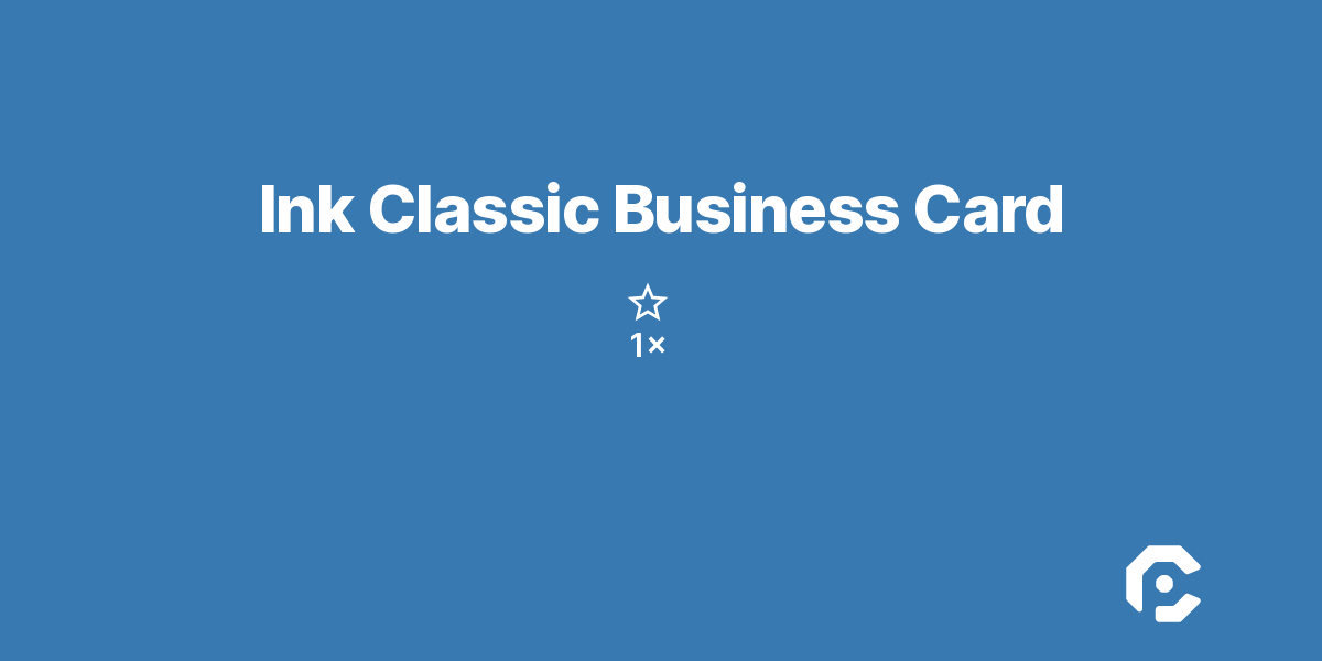 Ink Classic Business Card