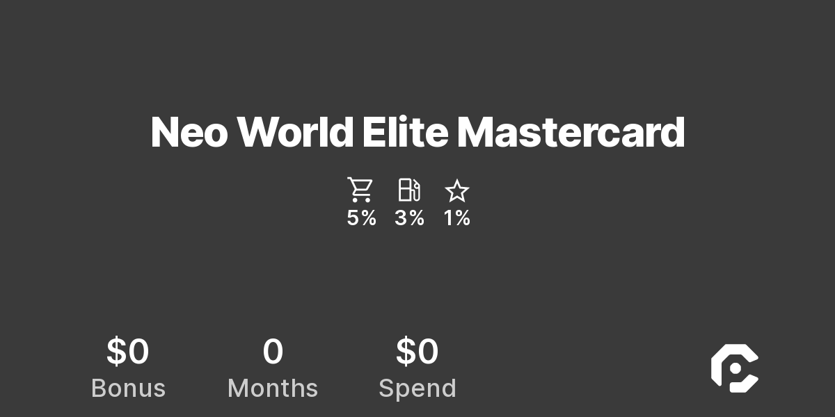 Neo World Elite Mastercard