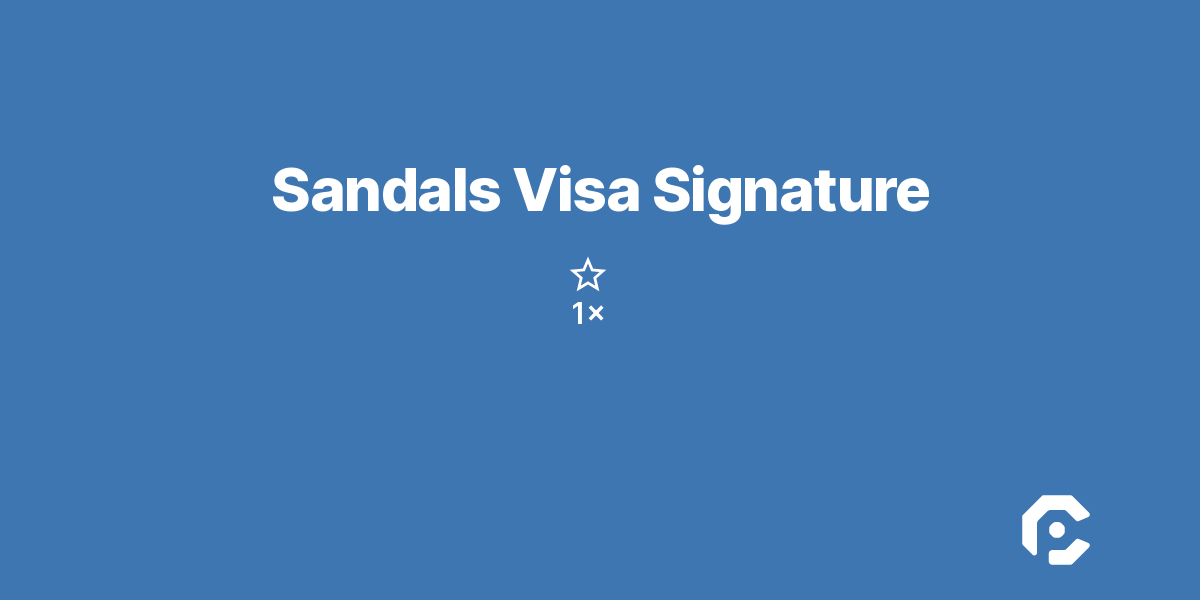 Sandals Visa Signature