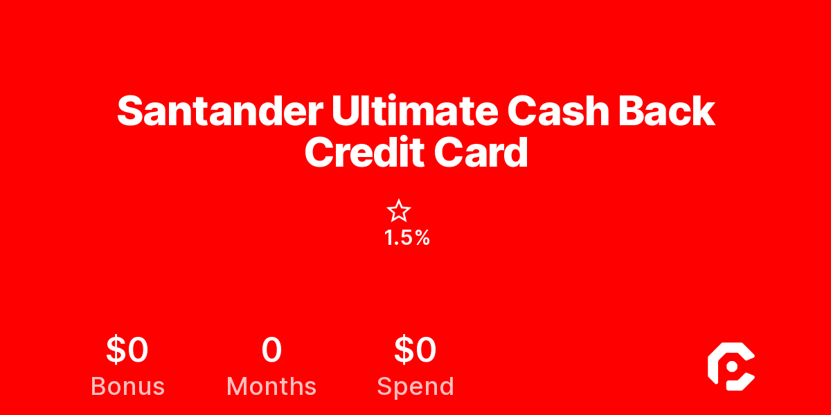Santander Ultimate Cash Back Credit Card Cardpointers 9676