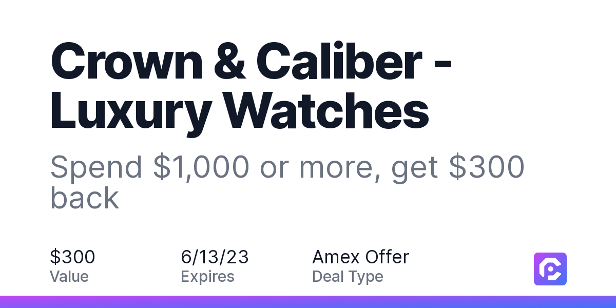 Crown and caliber watches hot sale