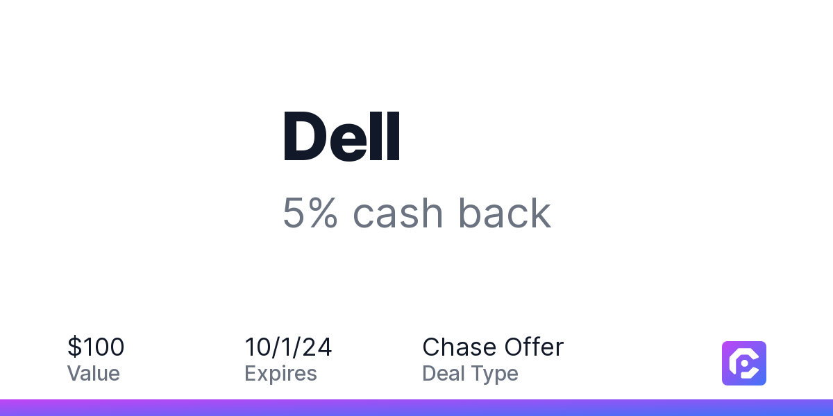 Dell 5 cash back CardPointers