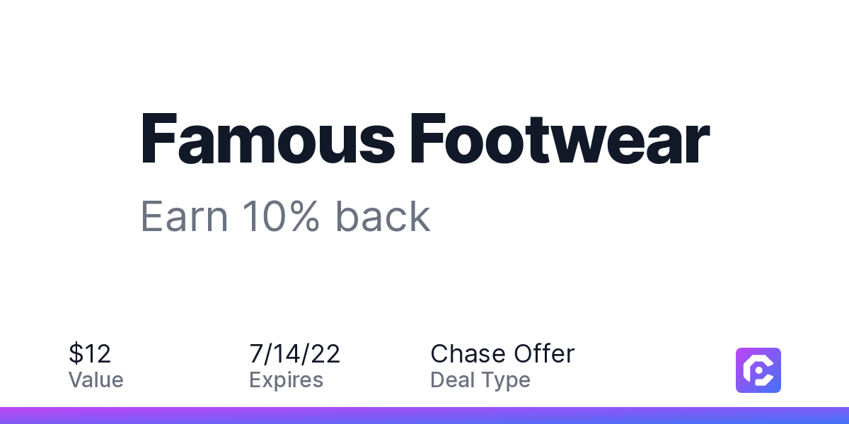 Famous sale footwear offers