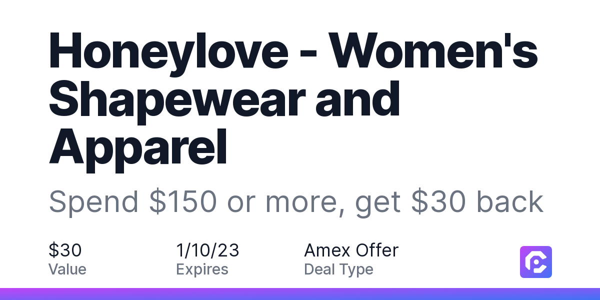 Honeylove - Women's Shapewear and Apparel: Spend $150 or more, get $30 back