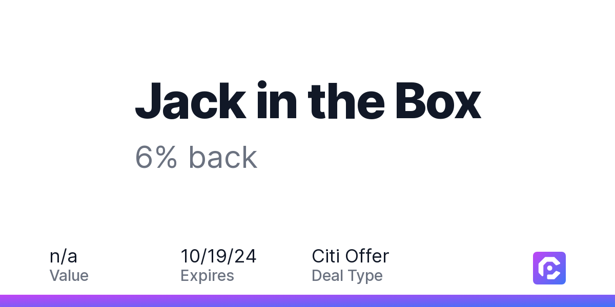 Jack in the Box 6 back CardPointers