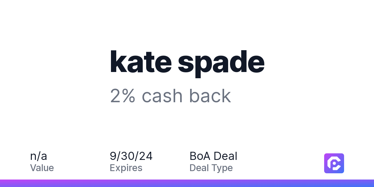 kate spade 2 cash back CardPointers