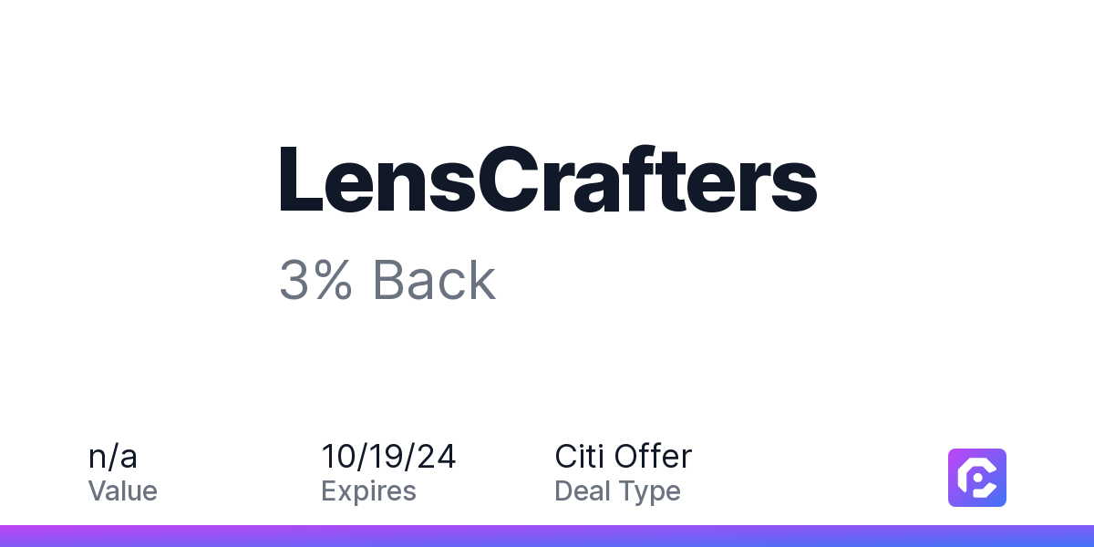 LensCrafters 3 Back CardPointers