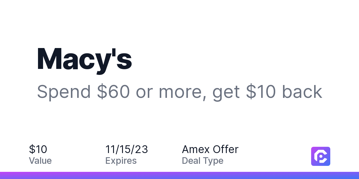 Macys $10 discount coupon 2019