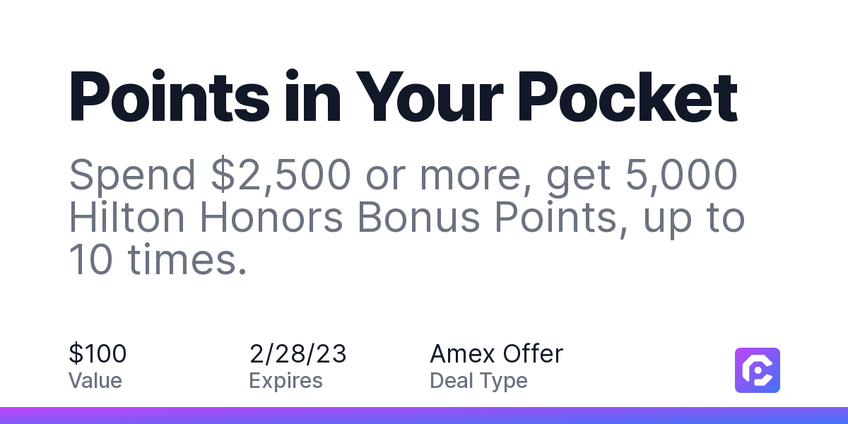 Bonus Points Offers
