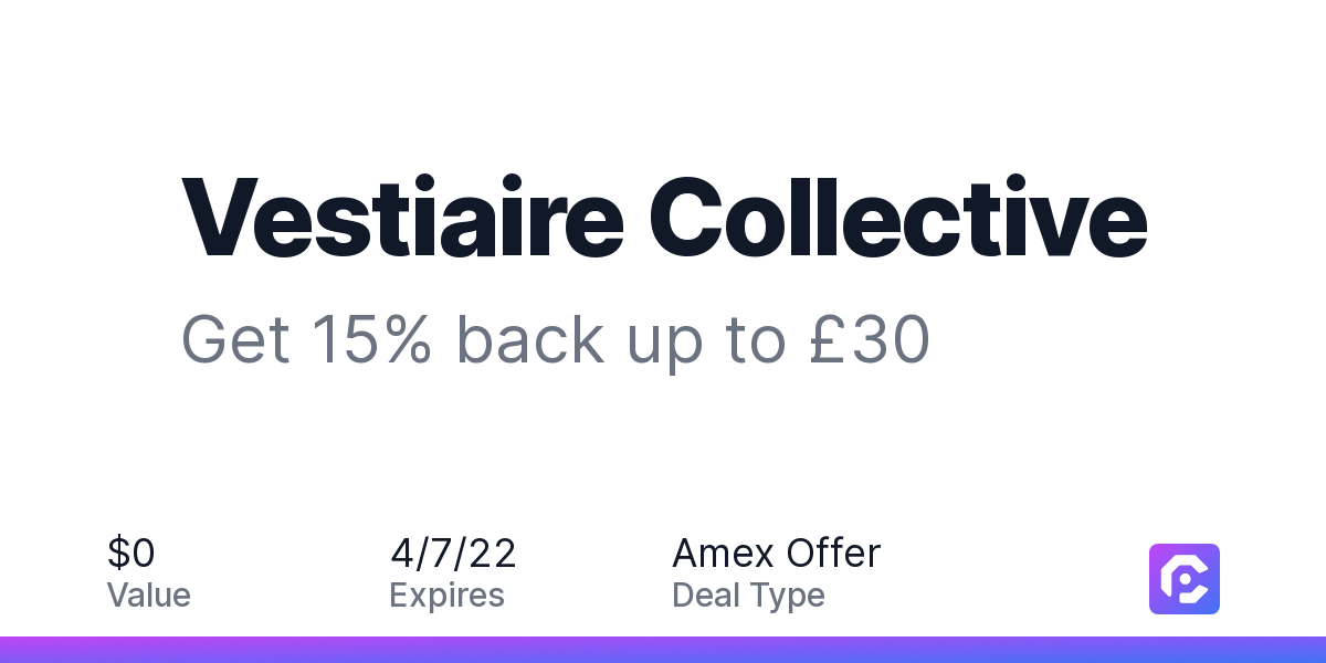Vestiaire Collective: Get 15% back up to £30